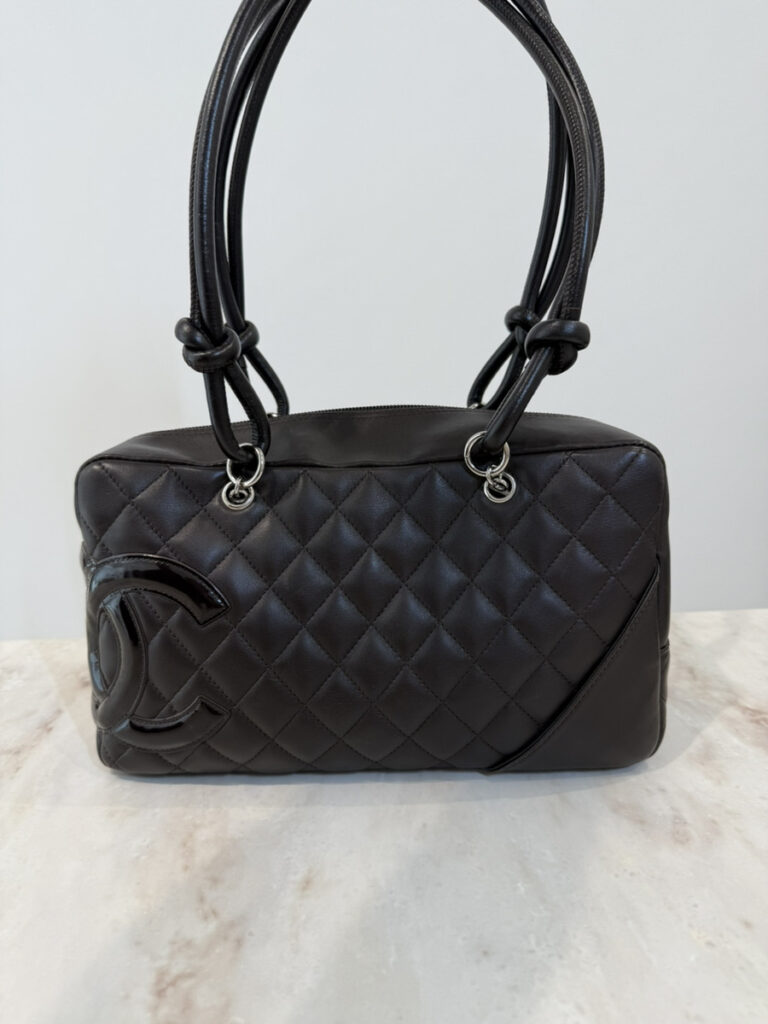 CHANEL シャネル　カンボンライン　ボーリングバッグ　黒