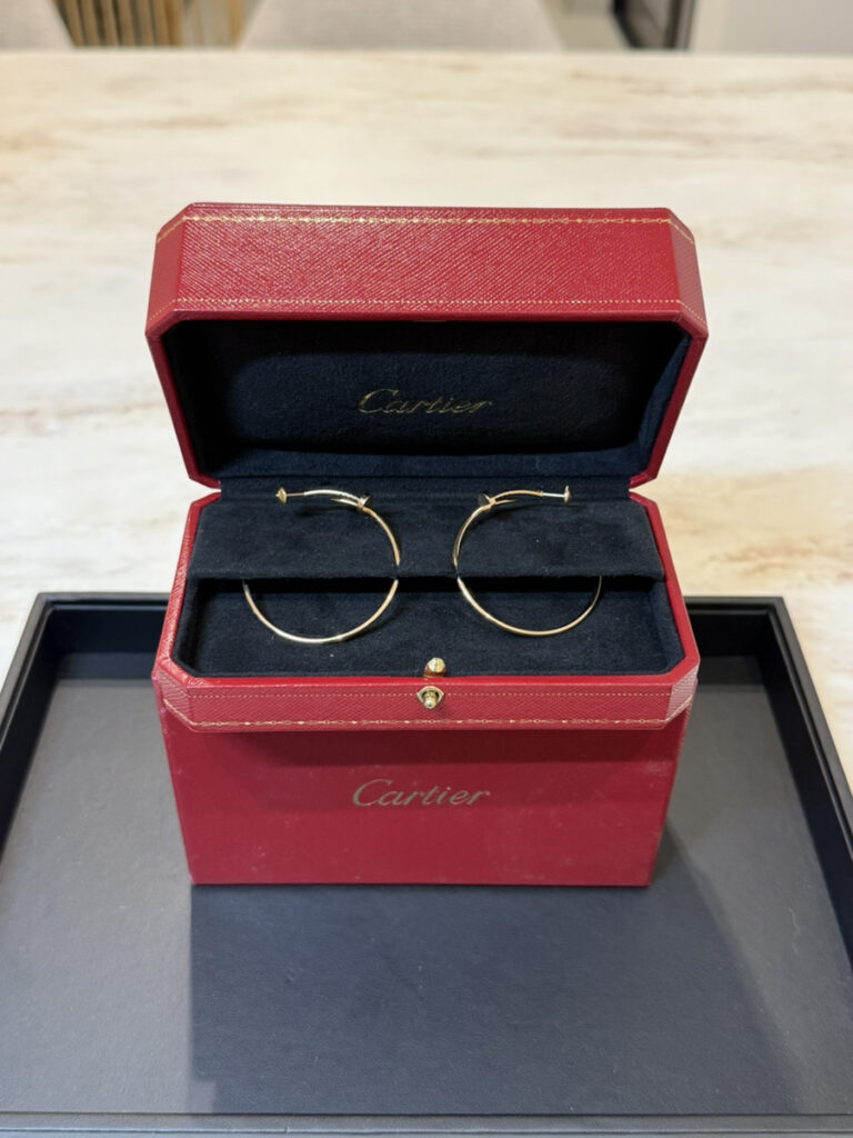Cartier カルティエ　ジュストアンクル　フープイヤリング　ラージ